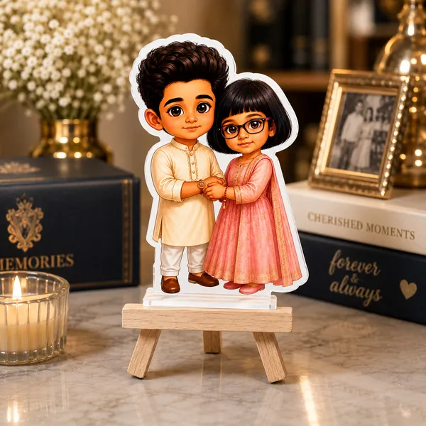 Acrylic_Illustrated_Couple_Tabletop_Caricature_Standee_With_Easel