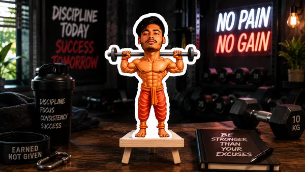 Acrylic_Muscular_Athlete_Barbell_Caricature_Figurine