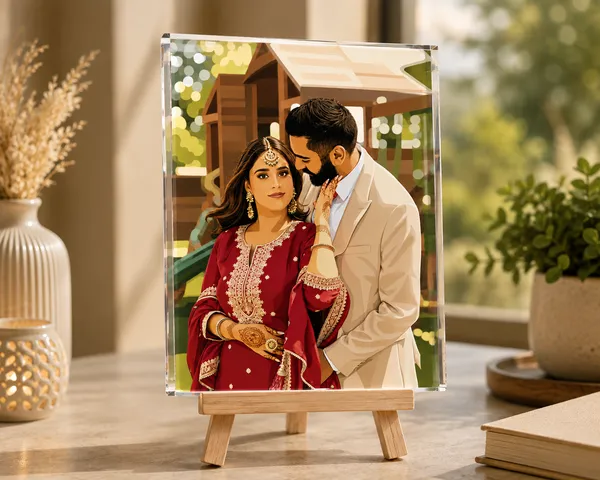 Acrylic_Romantic_Couple_Portrait_Photo_Frame_With_Easel