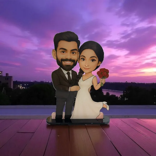 Acrylic_Wedding_Couple_Bride_Groom_Caricature_Figurine