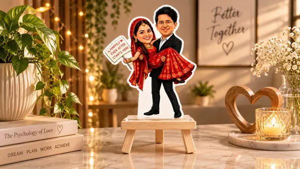 Acrylic_Wedding_Bride_Groom_Traditional_Caricature_Standee