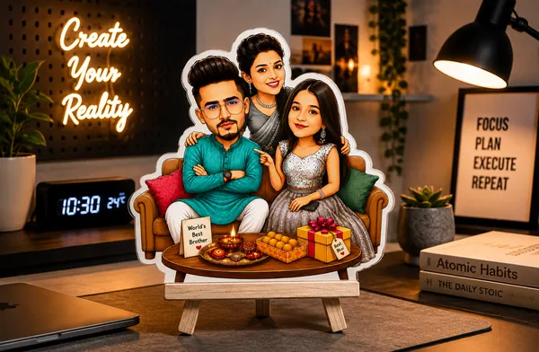 Acrylic_Family_Illustrated_Festive_Caricature_Tabletop_Standee