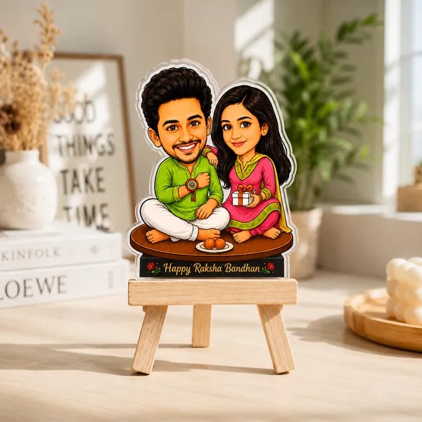 Acrylic_Raksha_Bandhan_Brother_Sister_Festive_Caricature_Standee