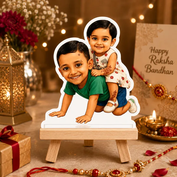 Acrylic_Raksha_Bandhan_Sibling_Caricature_Standee