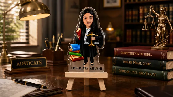 Acrylic_Personalised_Woman_Advocate_Caricature_Desk_Standee