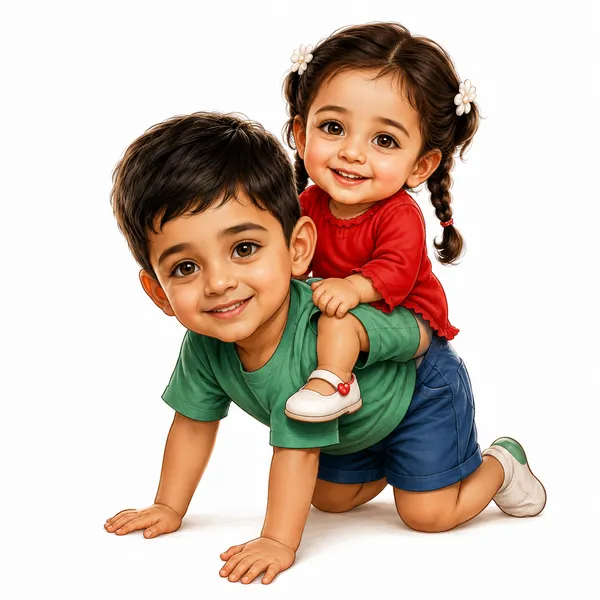 Acrylic_Raksha_Bandhan_Sibling_Caricature_Standee