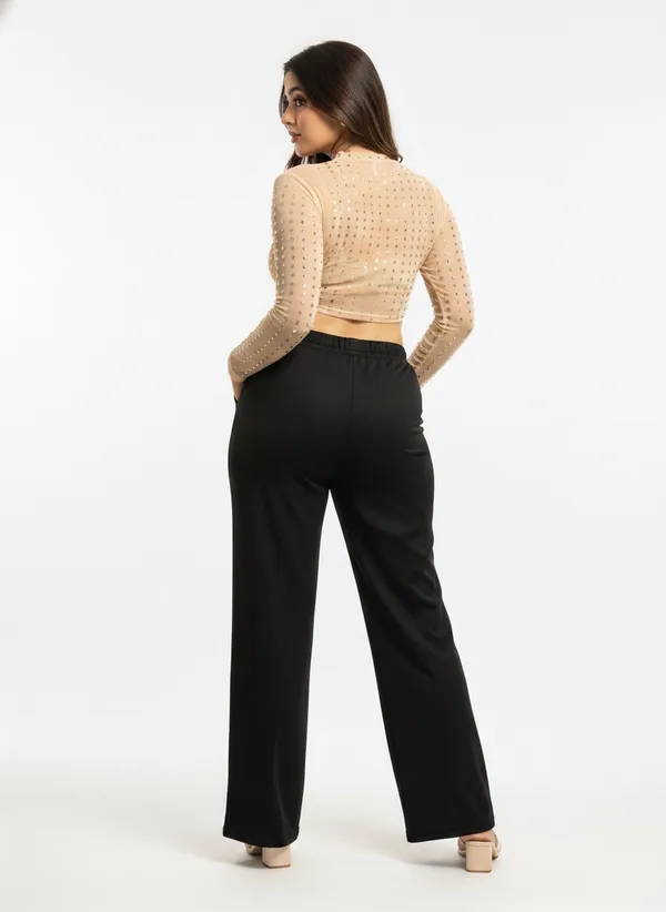 Black_Polyester_Wide_Leg_Trousers_For_Women