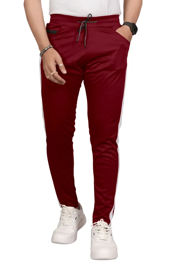 Maroon_Polyester_Tapered_Track_Pants_For_Men