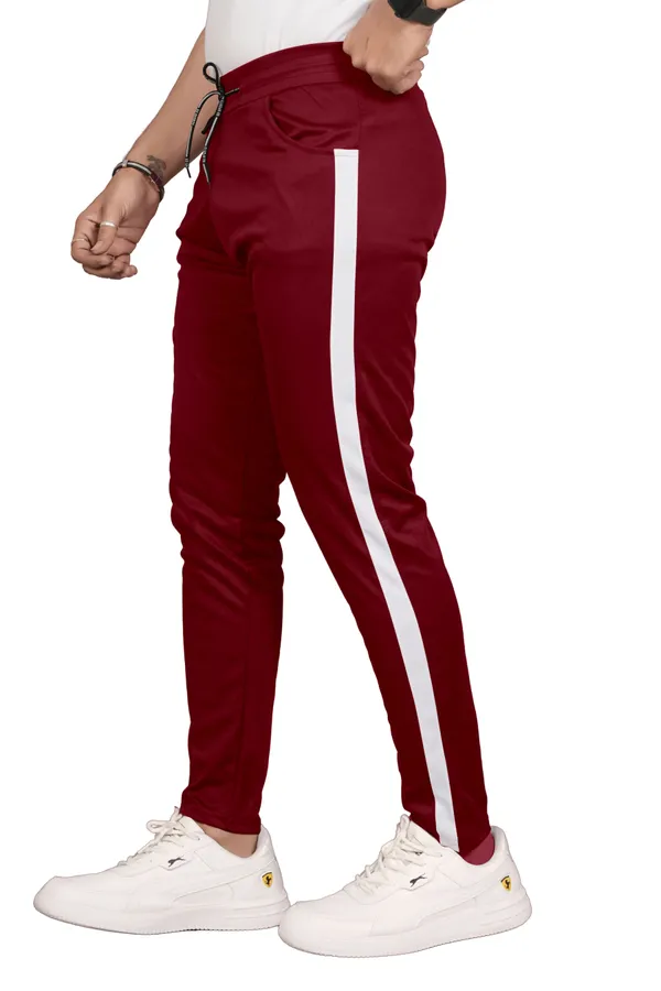 Maroon_Polyester_Tapered_Track_Pants_For_Men