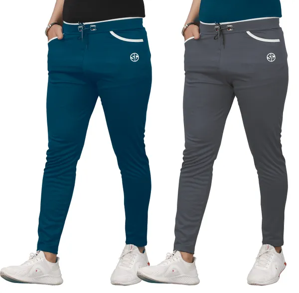 JackMail_Pack_of_2_Men_Solid,_Striped_Airforce,_Dark_Grey_Track_Pants