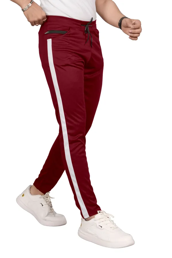 Maroon_Polyester_Tapered_Track_Pants_For_Men