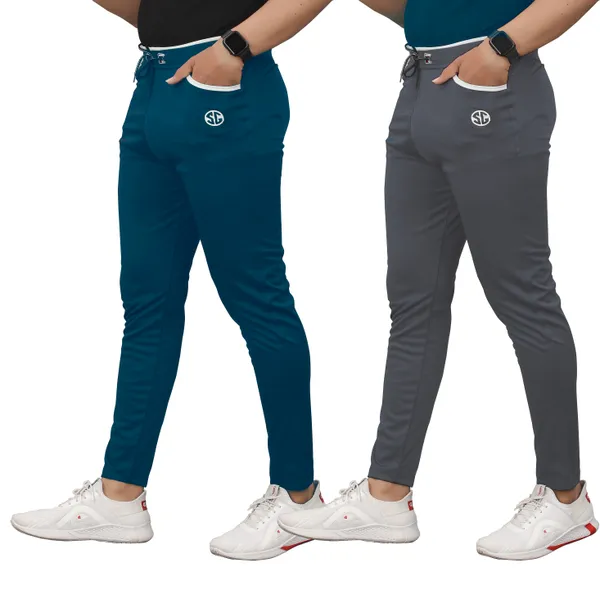JackMail_Pack_of_2_Men_Solid,_Striped_Airforce,_Dark_Grey_Track_Pants