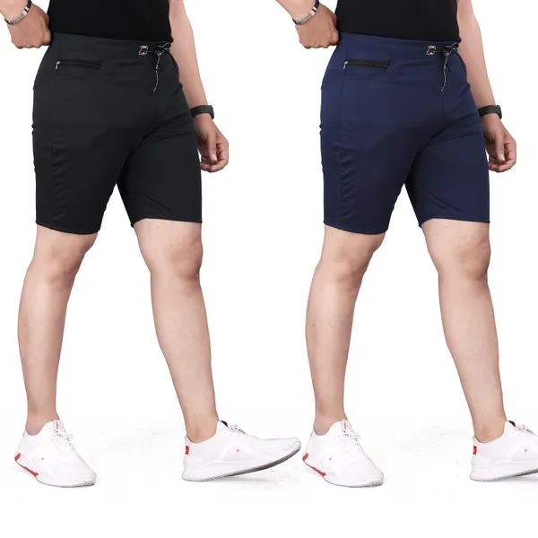 Pack_Of_2_Black_&_Navy_Polyester_Casual_Shorts_For_Men