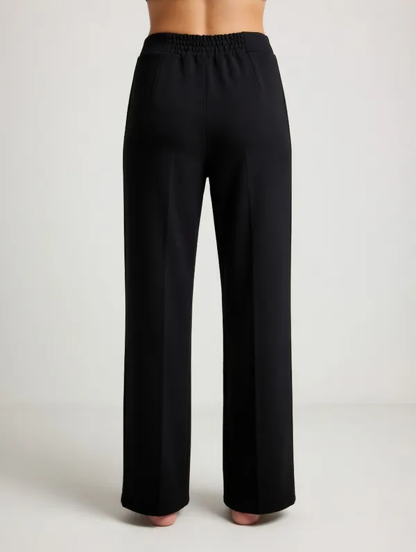 Black_Polyester_Wide_Leg_Trousers_For_Women