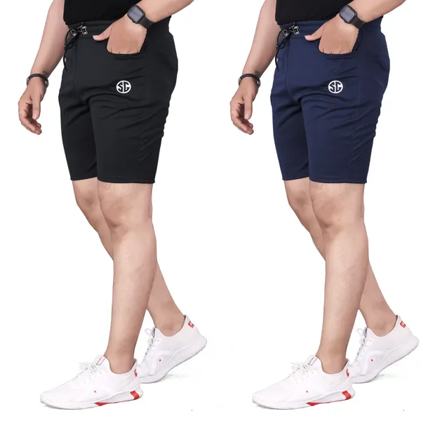 Pack_Of_2_Black_&_Navy_Polyester_Casual_Shorts_For_Men