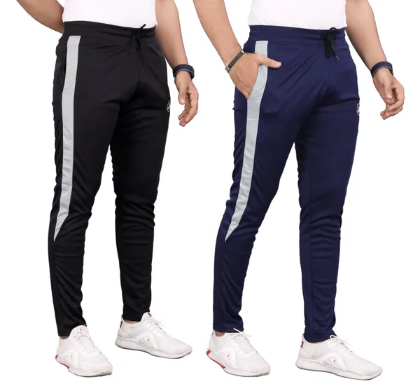 JackMail_Pack_of_2_Men_Solid_Black,_Dark_Blue_Track_Pants