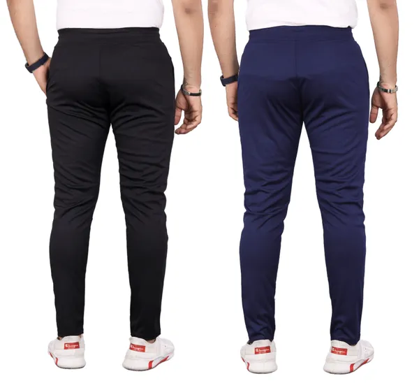 JackMail_Pack_of_2_Men_Solid_Black,_Dark_Blue_Track_Pants