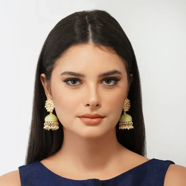 Light_Green_Brass_Earrings_For_Women