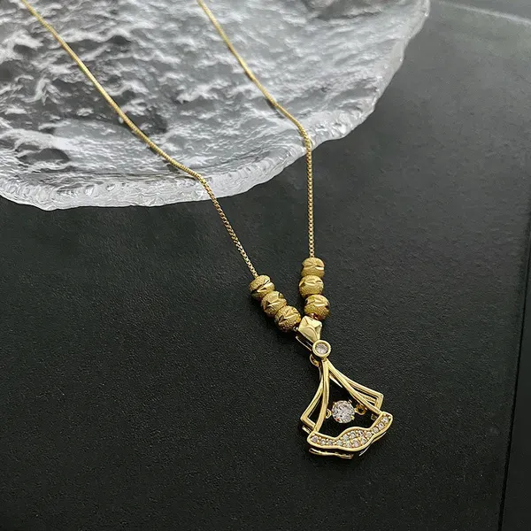 Golden_Stainless_Steel_Adjustable_Necklace_For_Women
