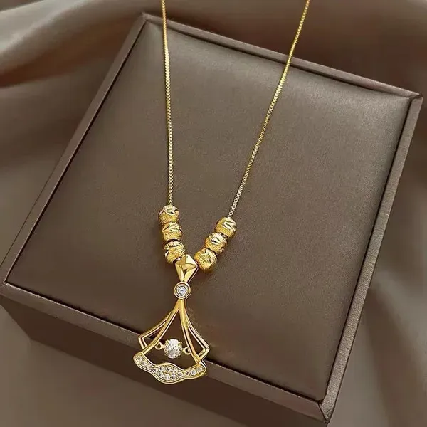 Golden_Stainless_Steel_Adjustable_Necklace_For_Women