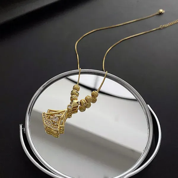 Golden_Stainless_Steel_Adjustable_Necklace_For_Women