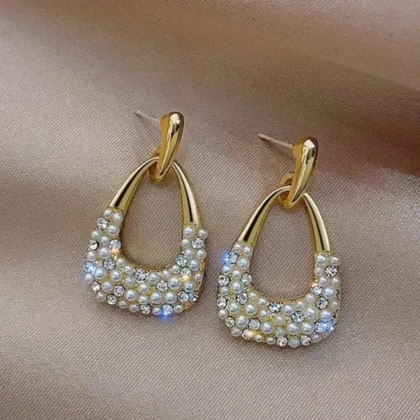 Gold_Tone_Pearl_Crystal_Hollow_Teardrop_Dangle_Earrings_For_Women