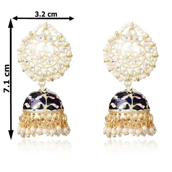 Golden_Brass_Stud_Earrings_For_Women