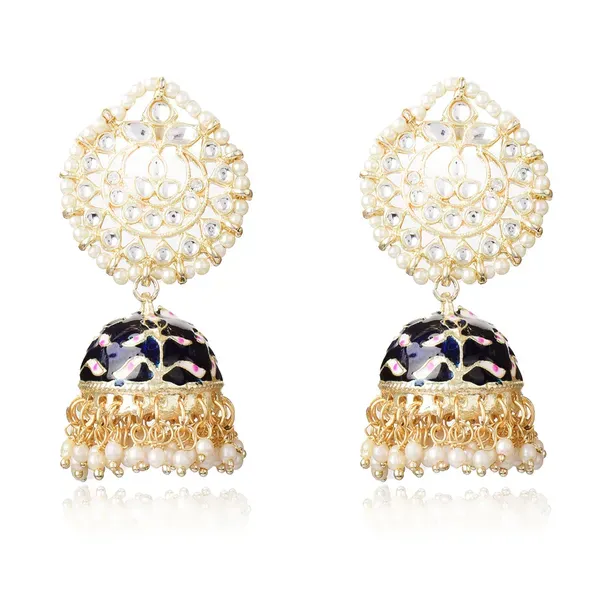 Golden_Brass_Stud_Earrings_For_Women