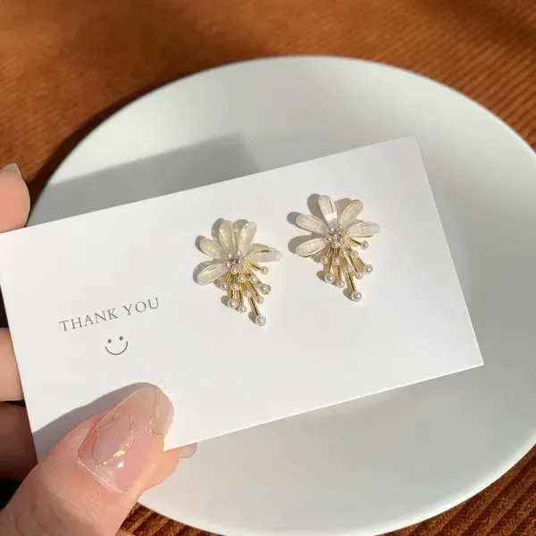 Golden_Gold_Plated_Floral_Simulated_Pearl_Stud_Earrings_For_Women