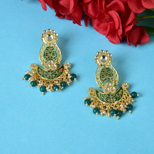 Green_Brass_Earrings_For_Women