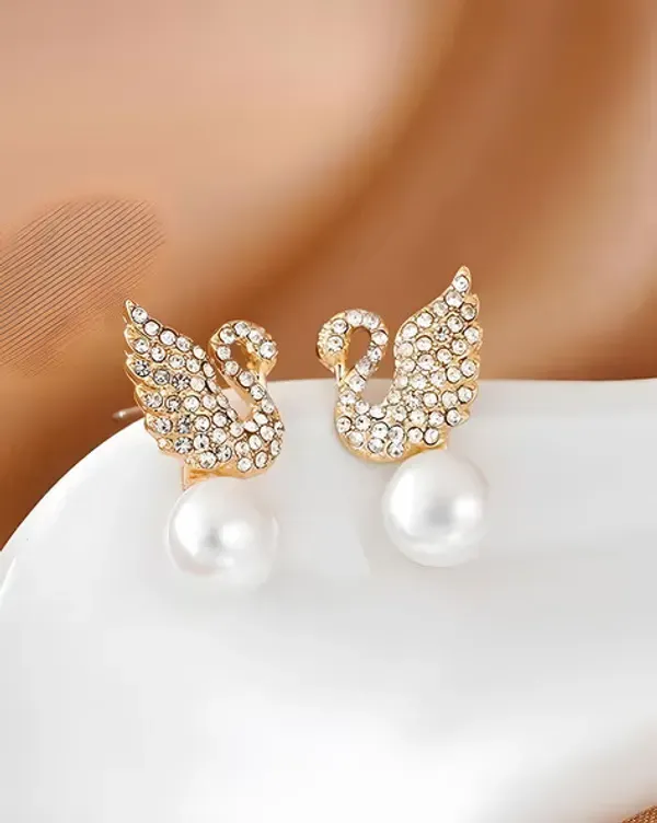 Rose_Gold_Crystal_Rhinestone_Swan_Pearl_Drop_Earrings_For_Women