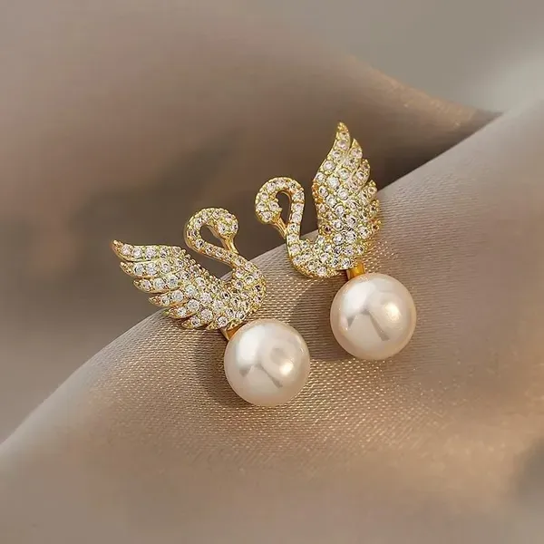 Rose_Gold_Crystal_Rhinestone_Swan_Pearl_Drop_Earrings_For_Women