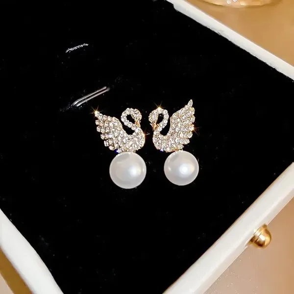 Rose_Gold_Crystal_Rhinestone_Swan_Pearl_Drop_Earrings_For_Women