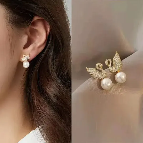 Rose_Gold_Crystal_Rhinestone_Swan_Pearl_Drop_Earrings_For_Women