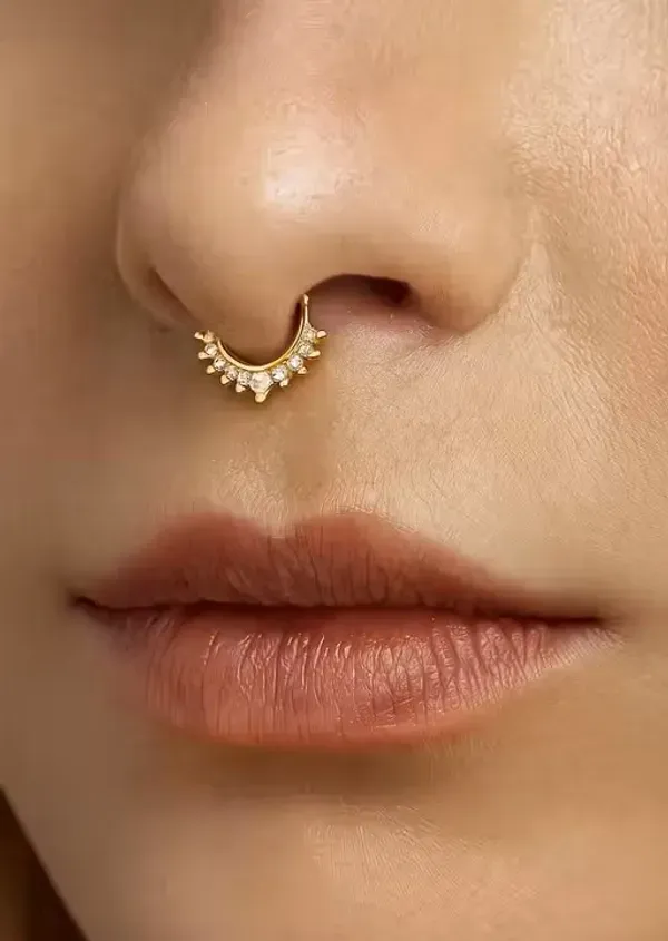 Gold_Tone_Metal_Crescent_Stone_Studded_Non-Piercing_Nose_Pin_For_Women