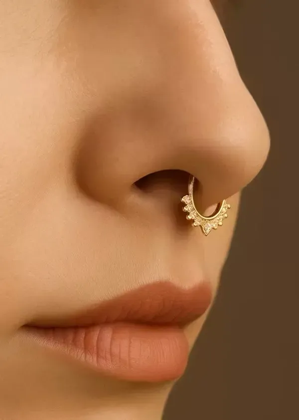 Gold_Tone_Metal_Crescent_Stone_Studded_Non-Piercing_Nose_Pin_For_Women