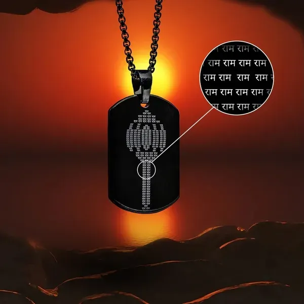 Gold_Plated_Ram_Ram_Engraved_Gada_Pendant_With_Chain_For_Men_&_Women