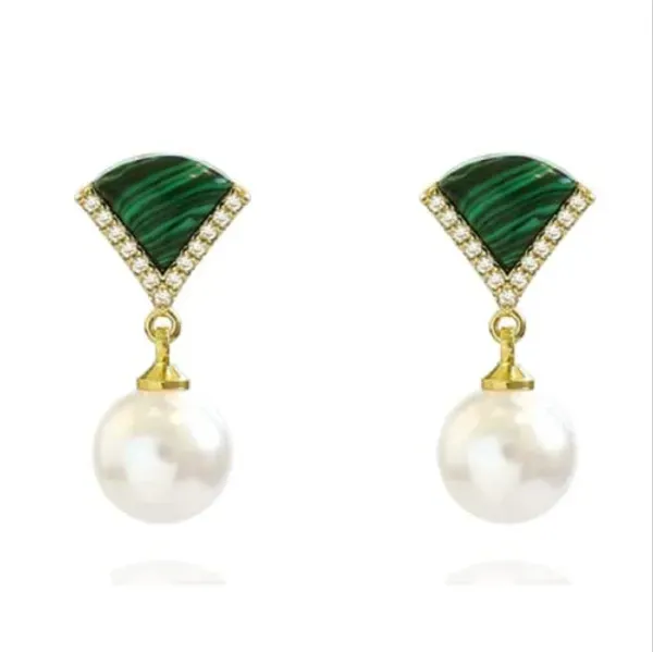 Green_White_925_Silver_Stud_Earrings_For_Women