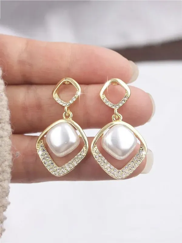Pearl_Crystal_Rhinestone_Square_Drop_Earrings_For_Women