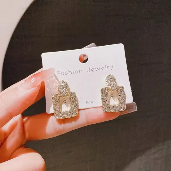 Red_Crystal_Rhinestone_Geometric_Square_Drop_Earrings_For_Women
