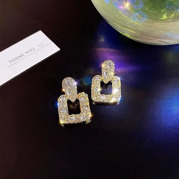 Red_Crystal_Rhinestone_Geometric_Square_Drop_Earrings_For_Women