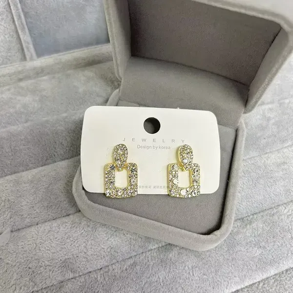 Red_Crystal_Rhinestone_Geometric_Square_Drop_Earrings_For_Women