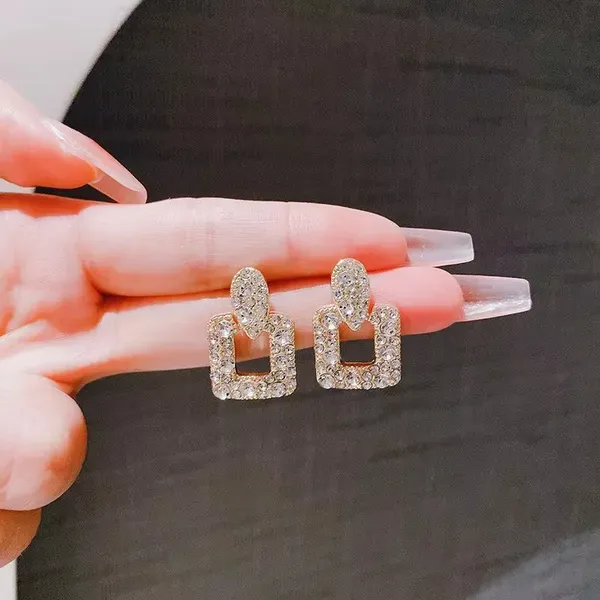 Red_Crystal_Rhinestone_Geometric_Square_Drop_Earrings_For_Women