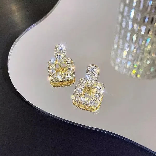 Red_Crystal_Rhinestone_Geometric_Square_Drop_Earrings_For_Women