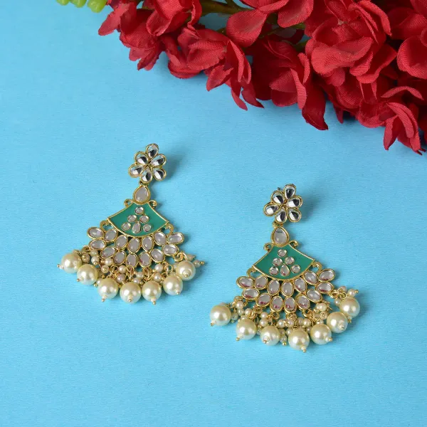 Light_Green_Brass_Earrings_For_Women