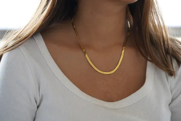 Silver_Stainless_Steel_18K_Gold_Plated_Chain_For_Women