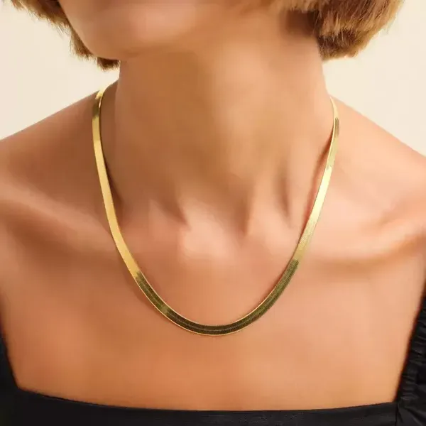Silver_Stainless_Steel_18K_Gold_Plated_Chain_For_Women