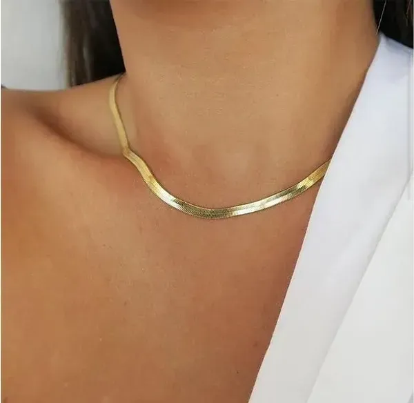 Silver_Stainless_Steel_18K_Gold_Plated_Chain_For_Women