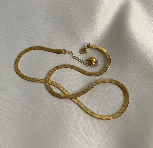 Silver_Stainless_Steel_18K_Gold_Plated_Chain_For_Women