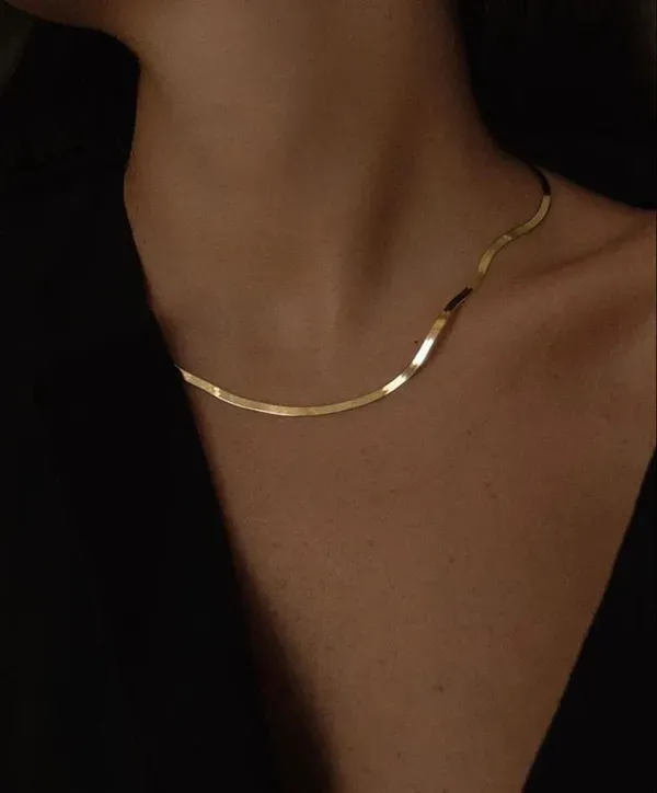 Silver_Stainless_Steel_18K_Gold_Plated_Chain_For_Women